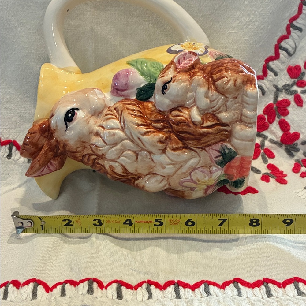 Charming Rabbit Ceramic Easter Pitcher - Picture 7 of 7